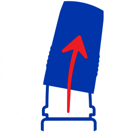 Sejměte víčko - Uchopte víčko z obou stran a mírným tahem sejměte